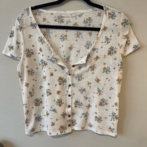 short sleeve button up blouse